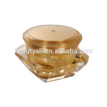 Square diamond acrylic cream jar /30ml diamond cosmetic jar/purple color diamond sides cream jar